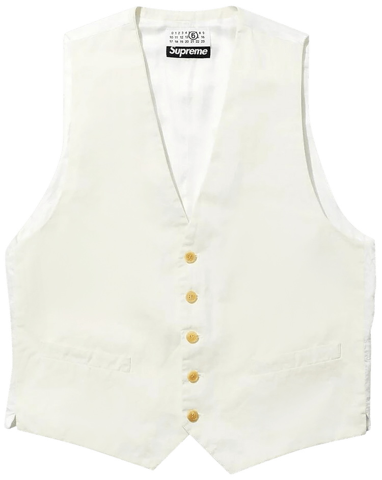 Buy Supreme x MM6 Maison Margiela Washed Cotton Suit Vest Buy Supreme x MM6 Maison Margiela Washed Cotton Suit Vest