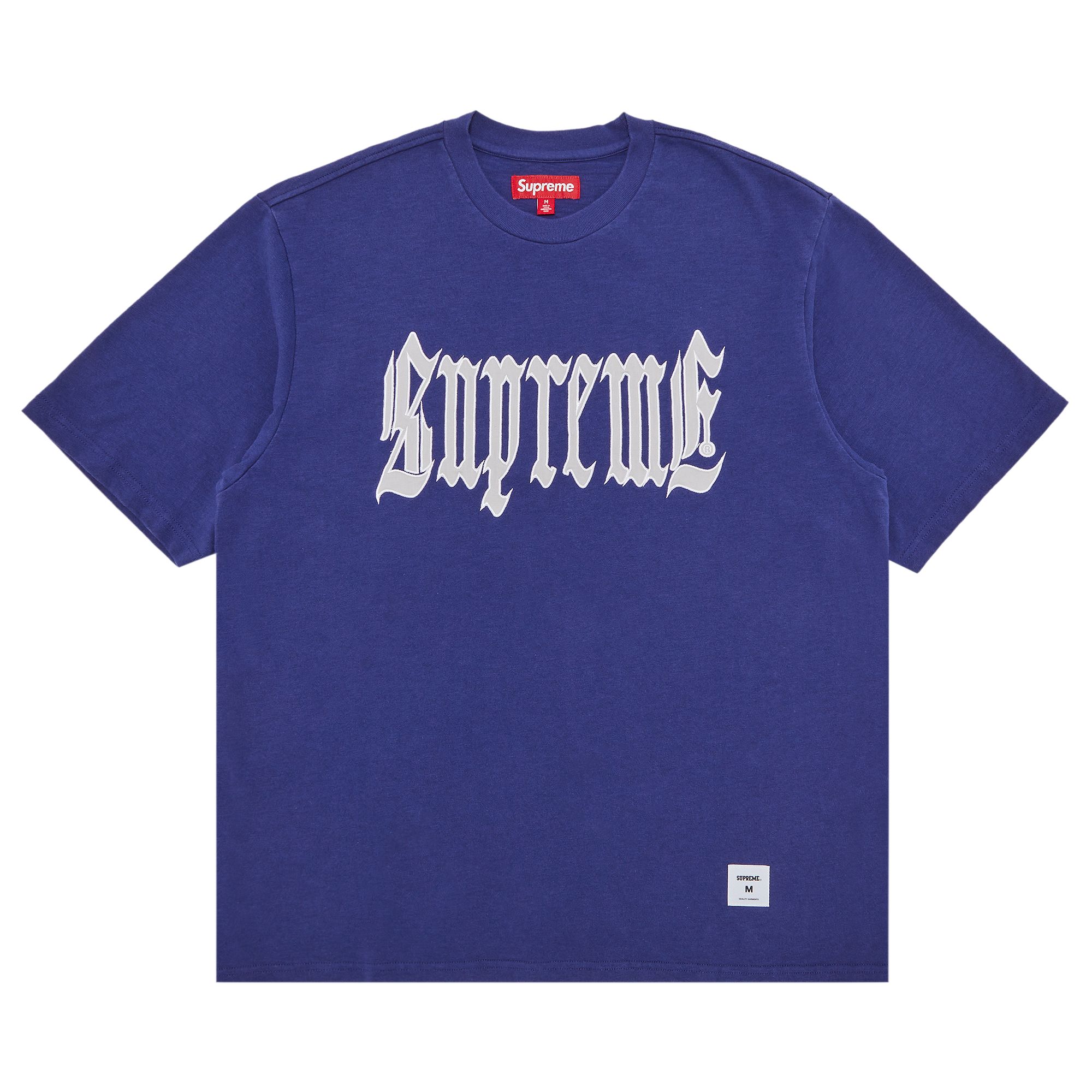 Supreme Old English Short-Sleeve Top 'Washed Navy' | Blue | Men's Size 2XL