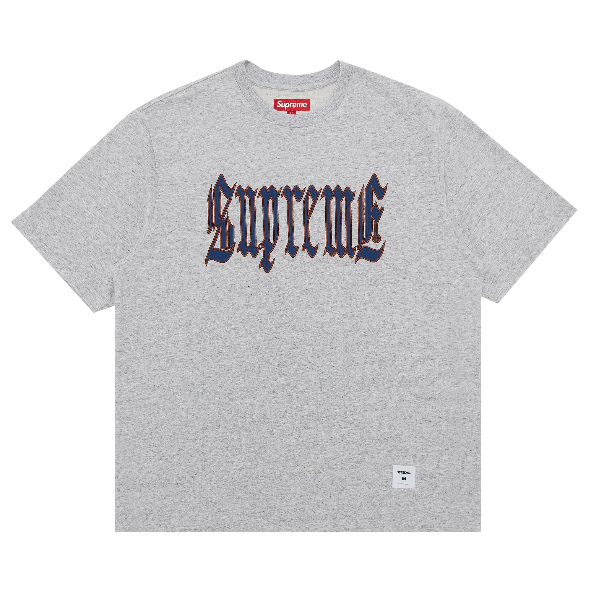 SUPREME SUPREME OLD ENGLISH SHORT-SLEEVE TOP 'HEATHER GREY'