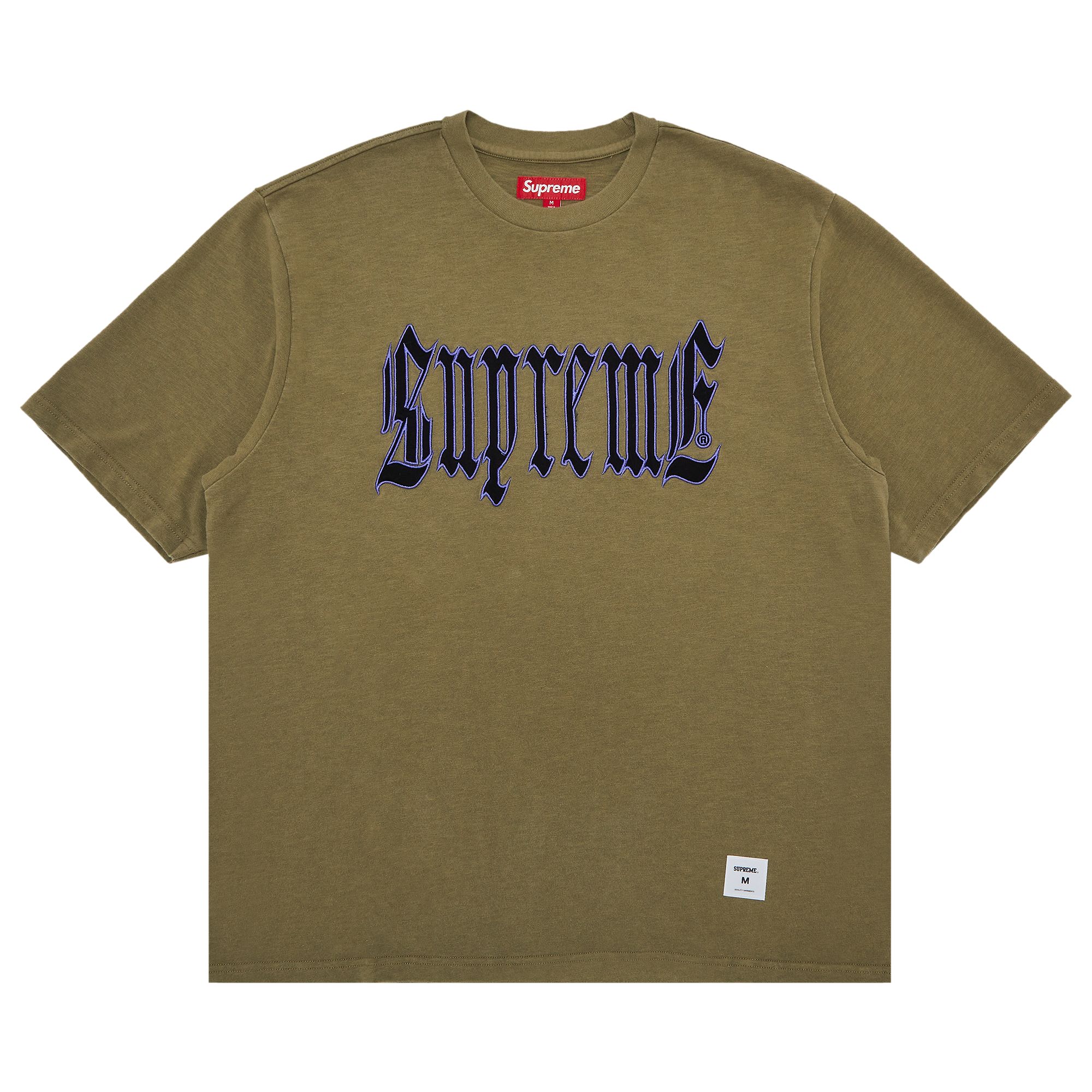 SUPREME SUPREME OLD ENGLISH SHORT-SLEEVE TOP 'OLIVE'