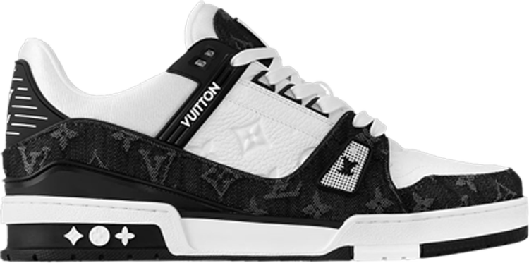 Louis Vuitton Trainer 'Embossed Monogram - White Black Denim'