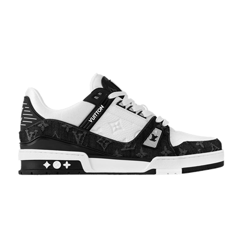 LOUIS VUITTON LOUIS VUITTON TRAINER 'EMBOSSED MONOGRAM - WHITE BLACK DENIM'