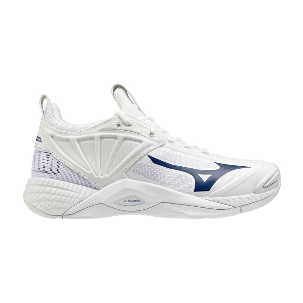 Pre-owned Mizuno Wmns Wave Momentum 2 'white Navy'