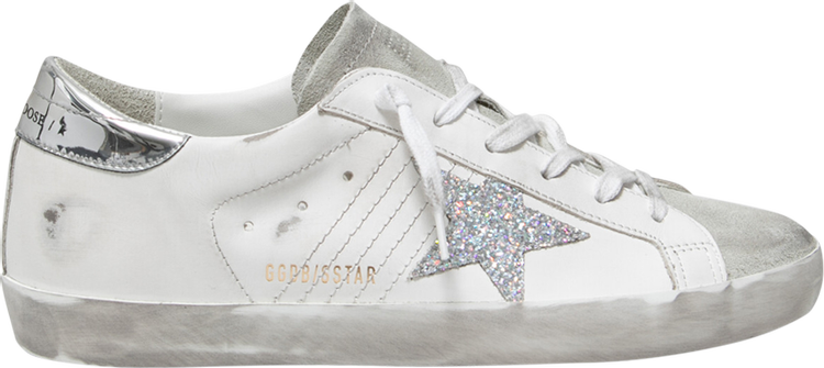 Golden Goose Wmns Superstar 'White Silver Glitter'