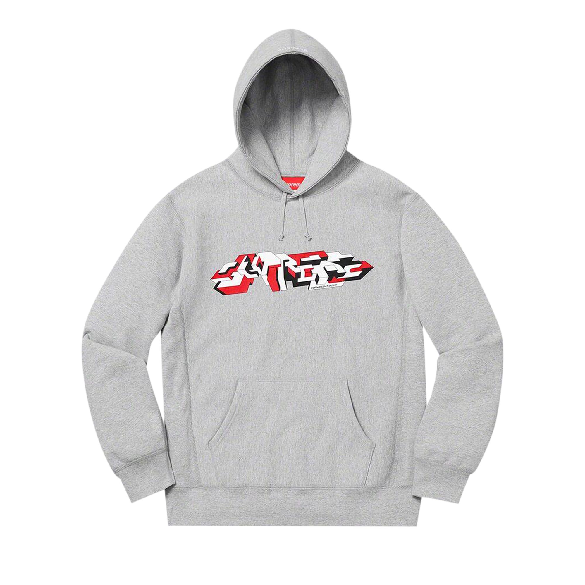 Pre-owned Supreme Delta Logo Hooded Sweatshirt 'heather Grey' | Men's Size Xl