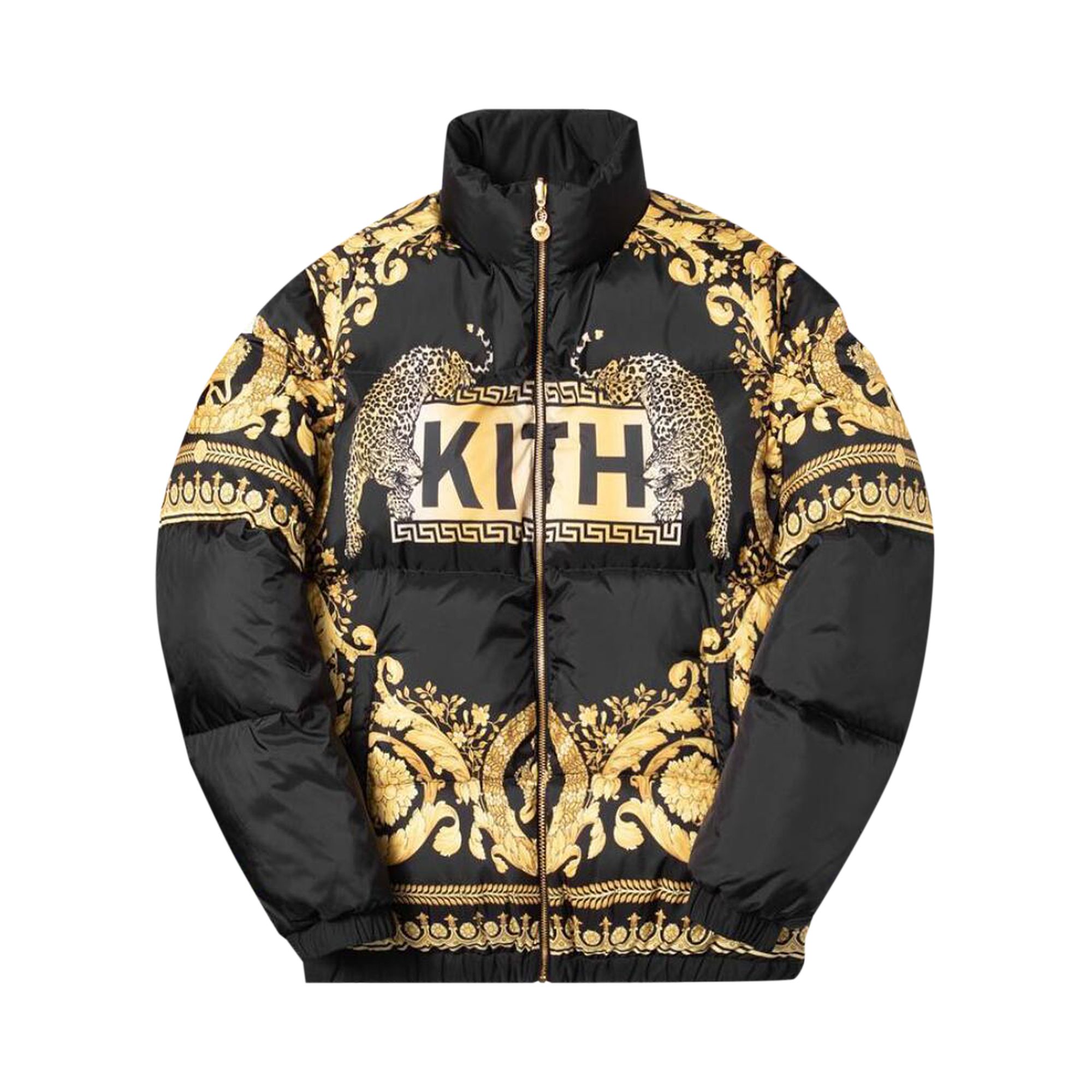 Pre-owned Kith X Versace Blouson Piumino 'nero Oro' | Black | Men's Size 48