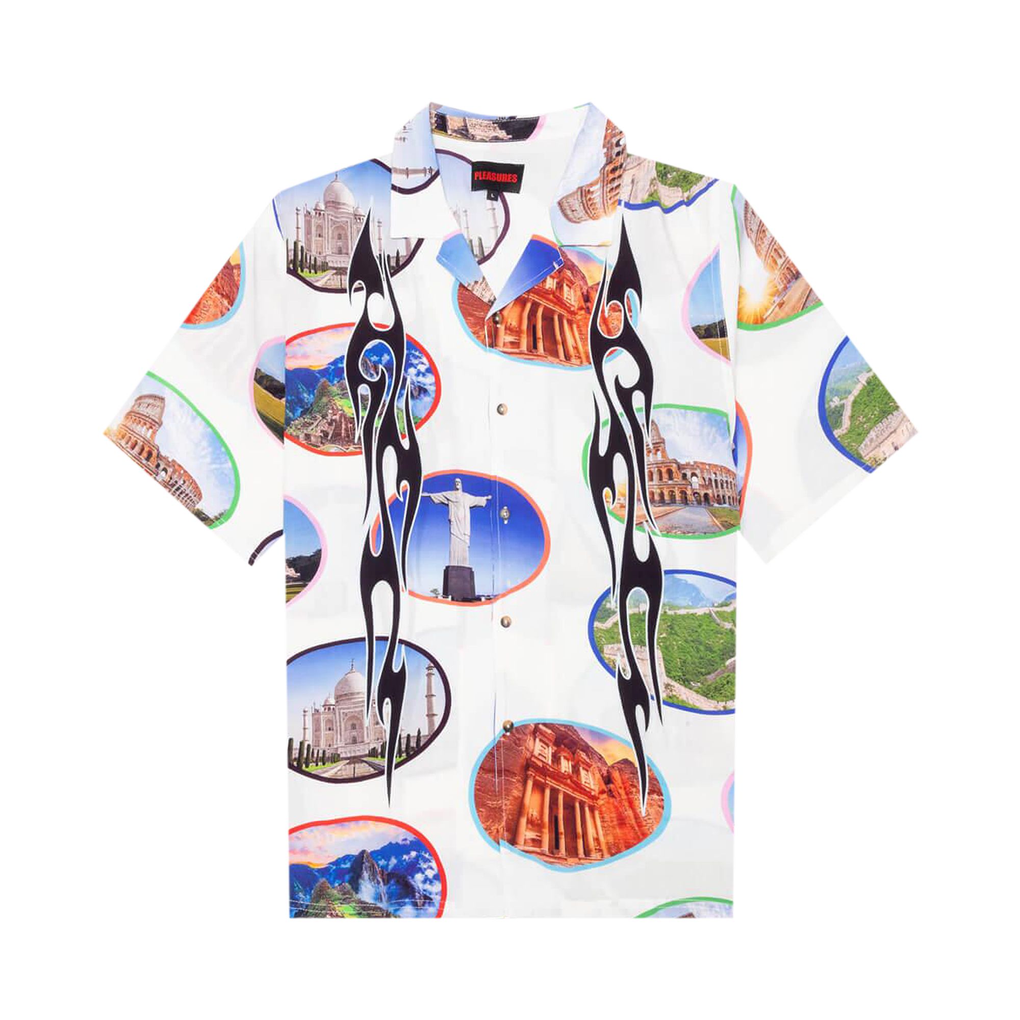 Pleasures 7 Wonder Camp Shirt 'White' | Men's Size S