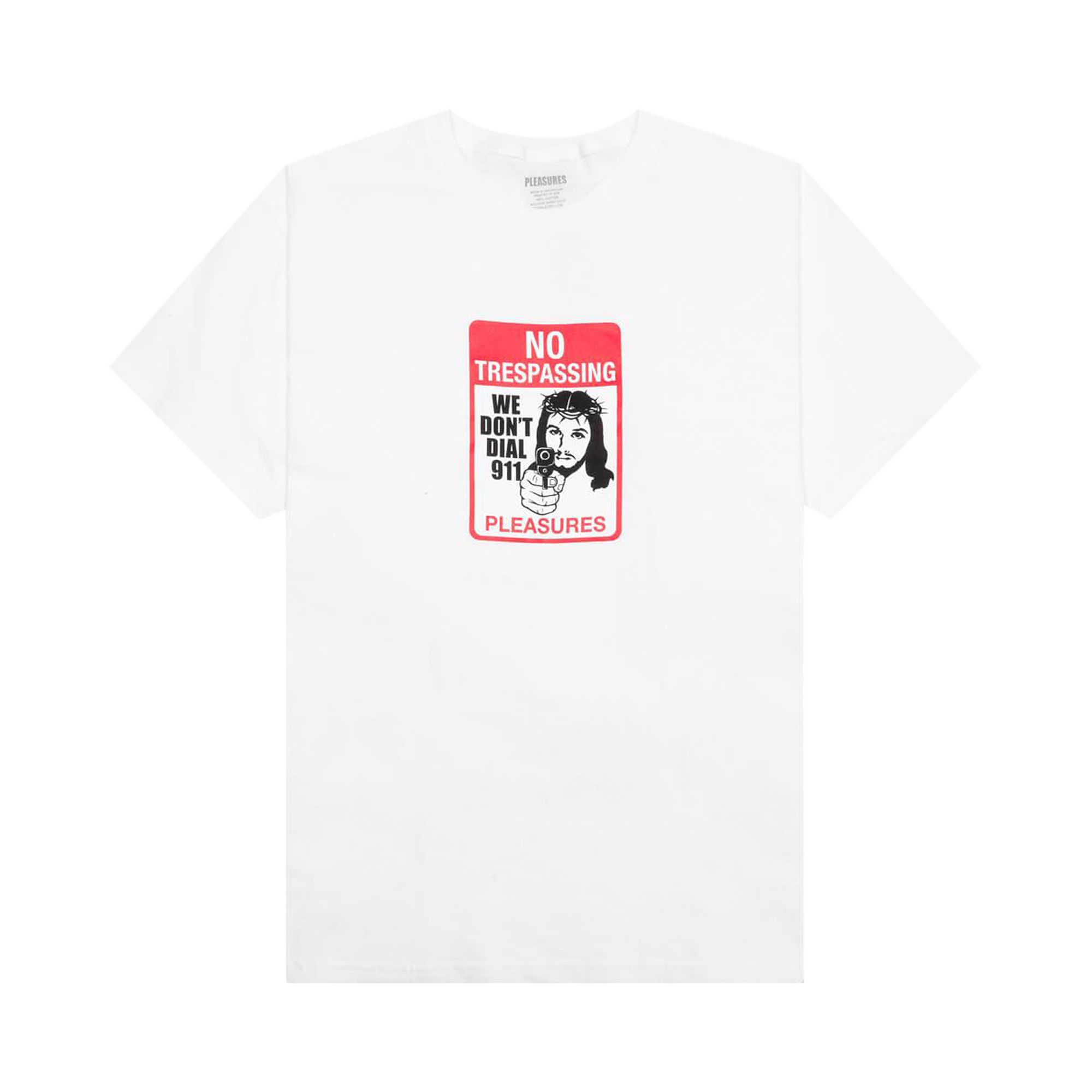 Pre-owned Pleasures Trespass T-shirt 'white' | Men's Size Xxl