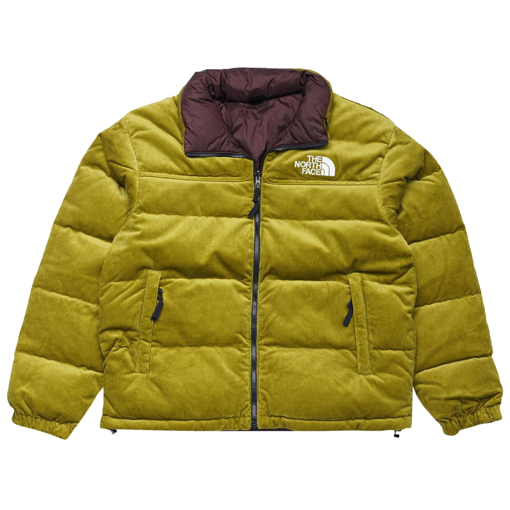 Pre-owned The North Face 92 Reversible Nuptse Jacket 'sulphur Moss/coal Brown' In Green