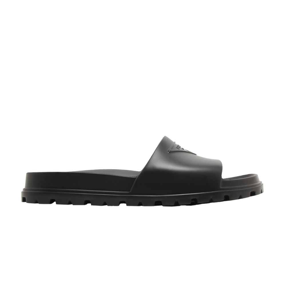 Prada Prada Rubber Slide 'Black' | Men's Size 10
