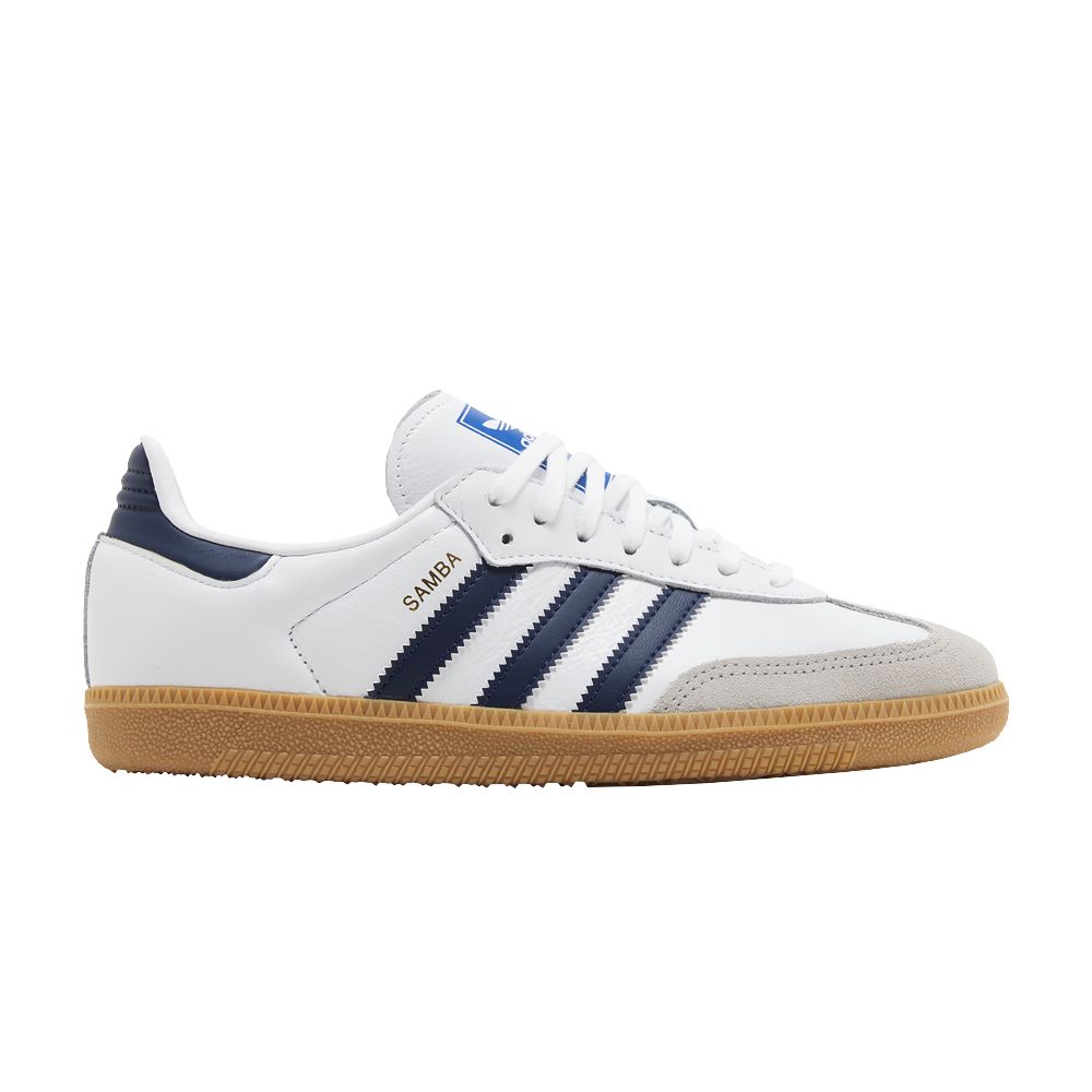 Pre-owned Adidas Originals Adidas Samba Og Big Kid 'white Night Indigo Gum' | Kid's Size 5