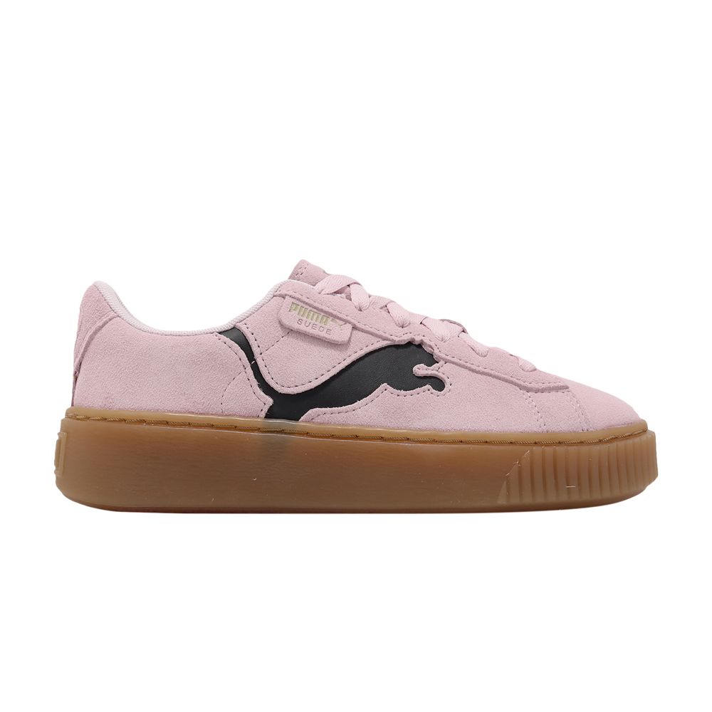 Pre-owned Puma Wmns Suede Platform 'cutout - Pearl Pink Black'