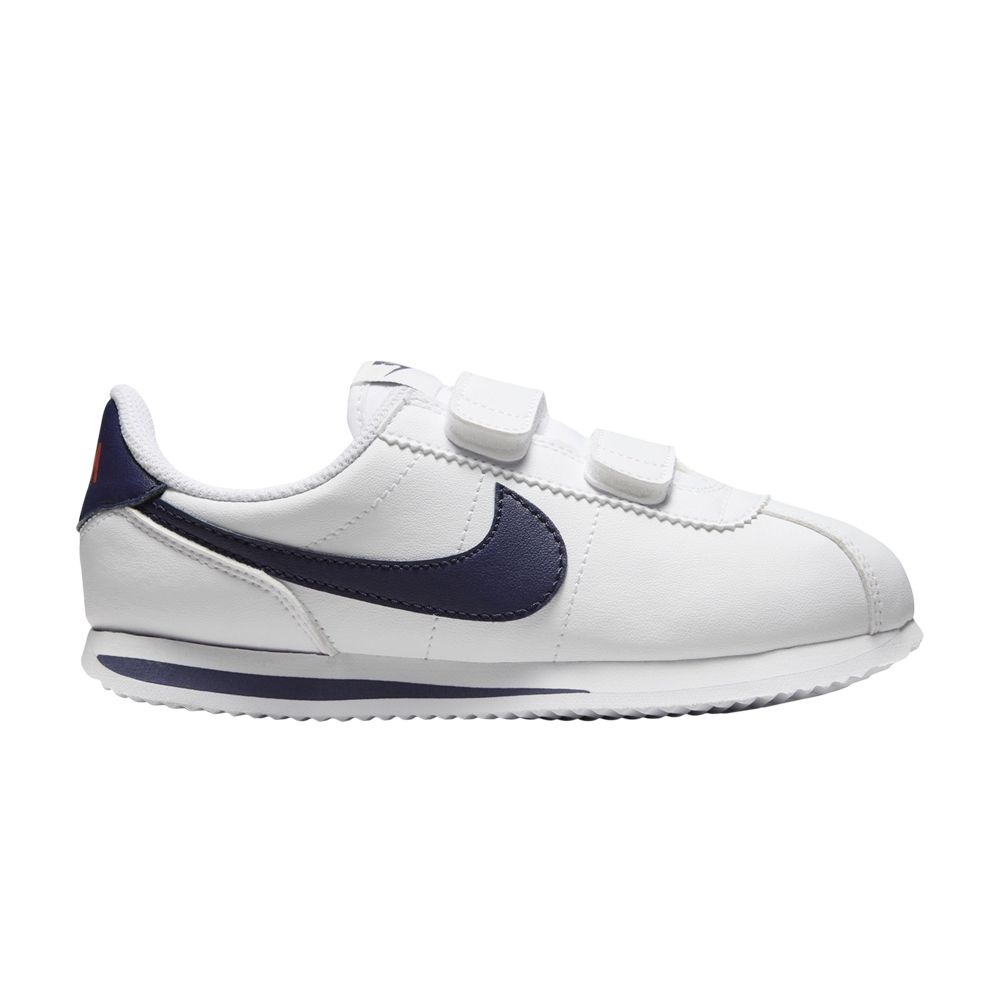 Pre-owned Nike Cortez Basic Sl Psv 'white Neutral Indigo' | Kid's Size 12.5