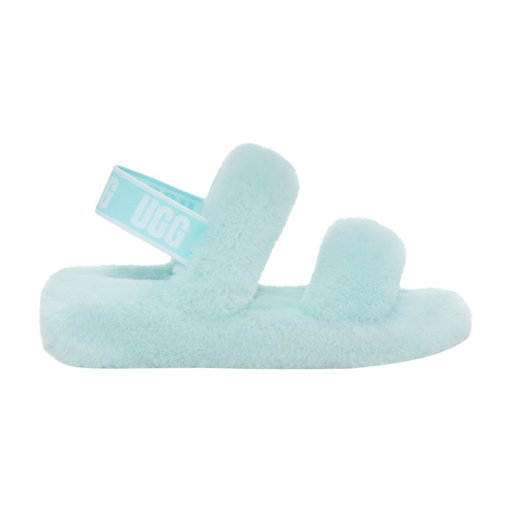 Pre-owned Ugg Wmns Oh Yeah Slide 'sky' In Blue