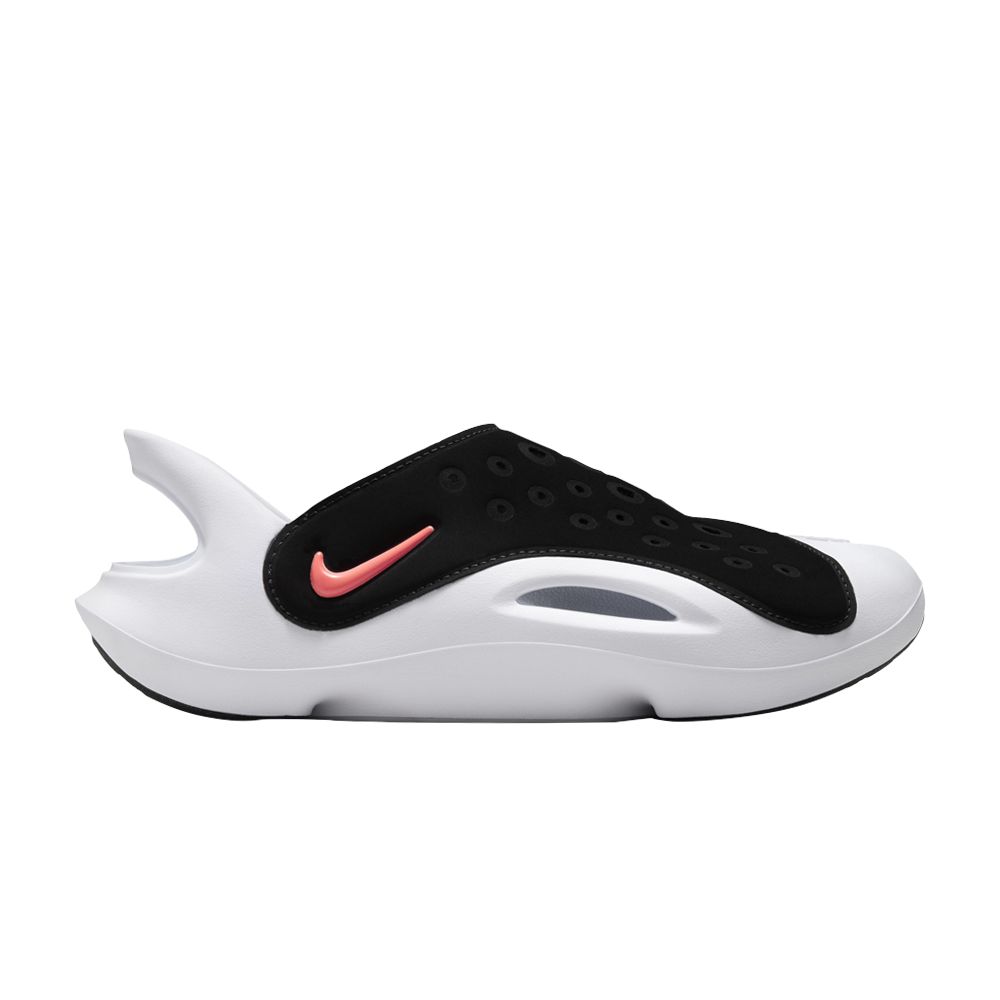 Pre-owned Nike Aqua Swoosh Sandal Gs 'black Hyper Orange' | Kid's Size 2
