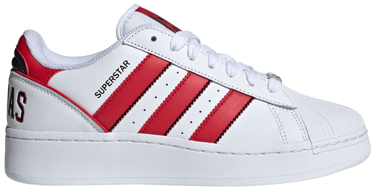 Adidas Superstar Xlg Shoes Unisex Cloud White Better Scarlet Red Core Black 7