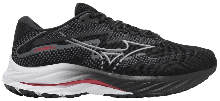 Mizuno Wave Rider 27 Super Wide Black Nickel Cayenne