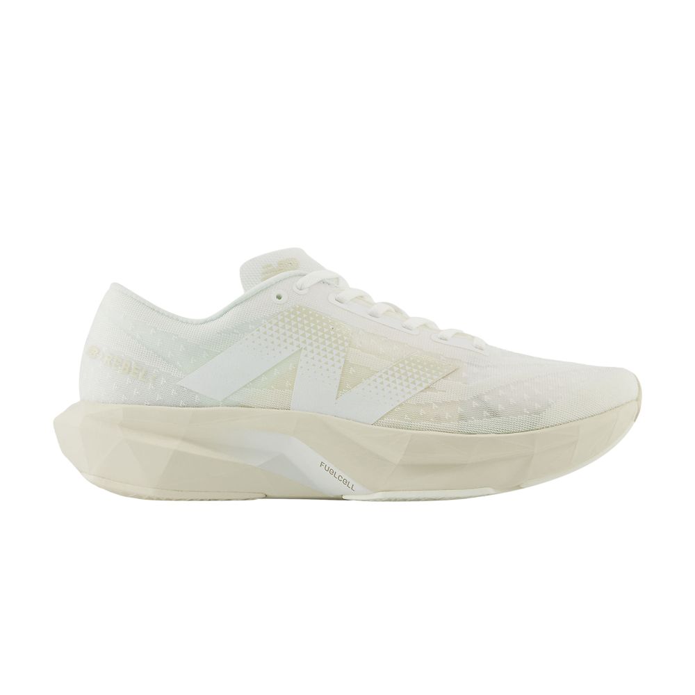 New Balance FuelCell Rebel v4 2E Wide 'White Linen' | Cream | Men's Size 7.5 - MFCXLJ4-2E