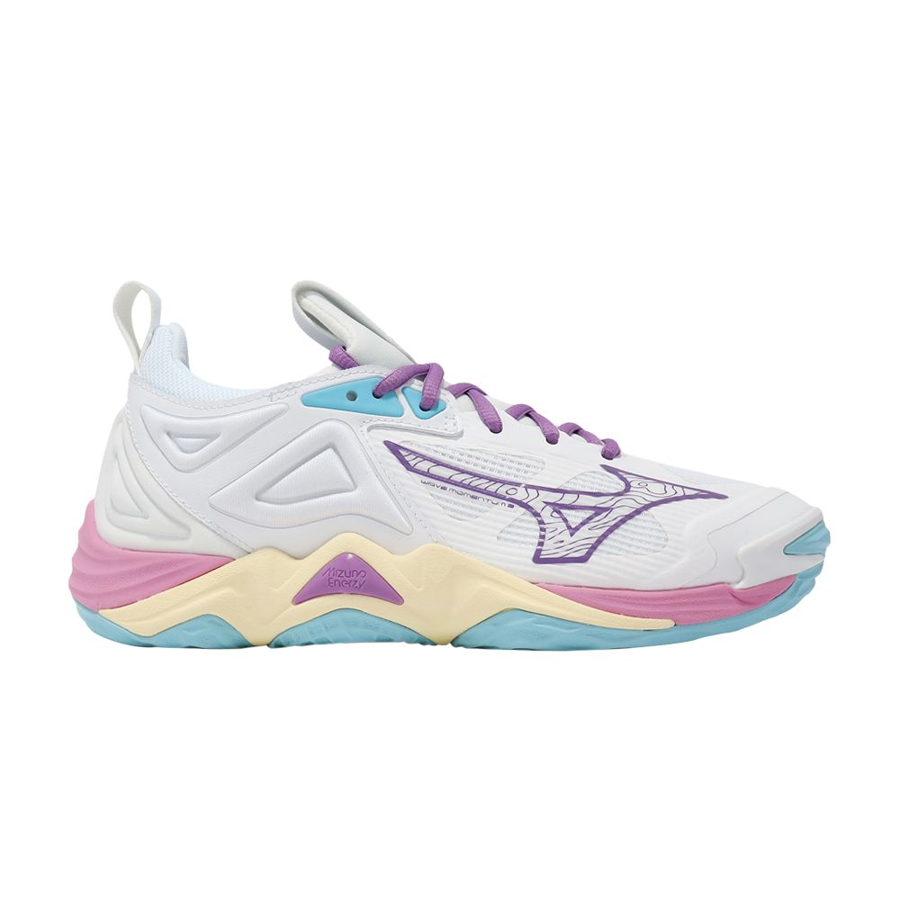 Pre-owned Mizuno Wmns Wave Momentum 3 'white Purple Blue'