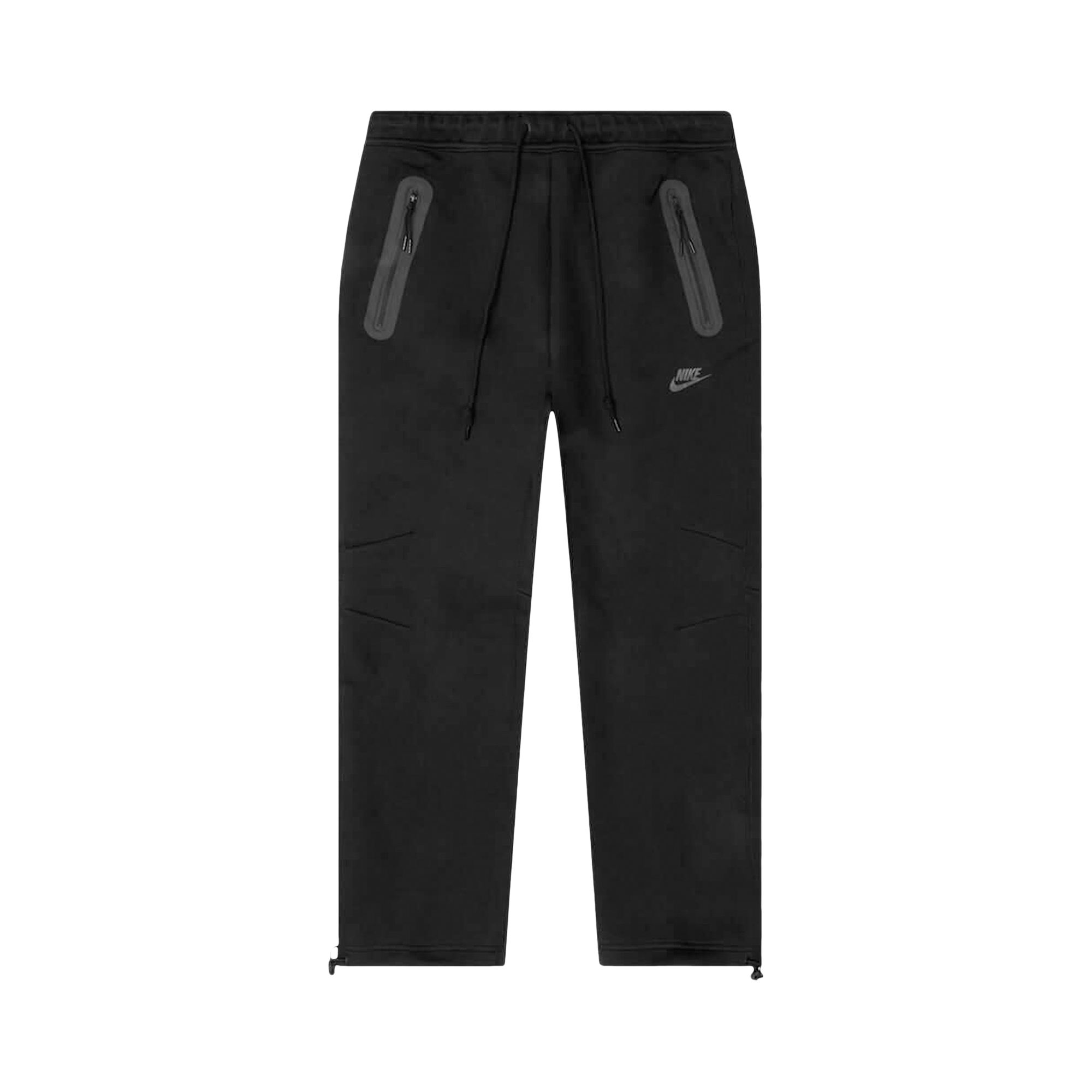 NIKE NIKE SPORTSWEAR TECH FLEECE OPEN-HEM SWEATPANTS 'BLACK/BLACK'