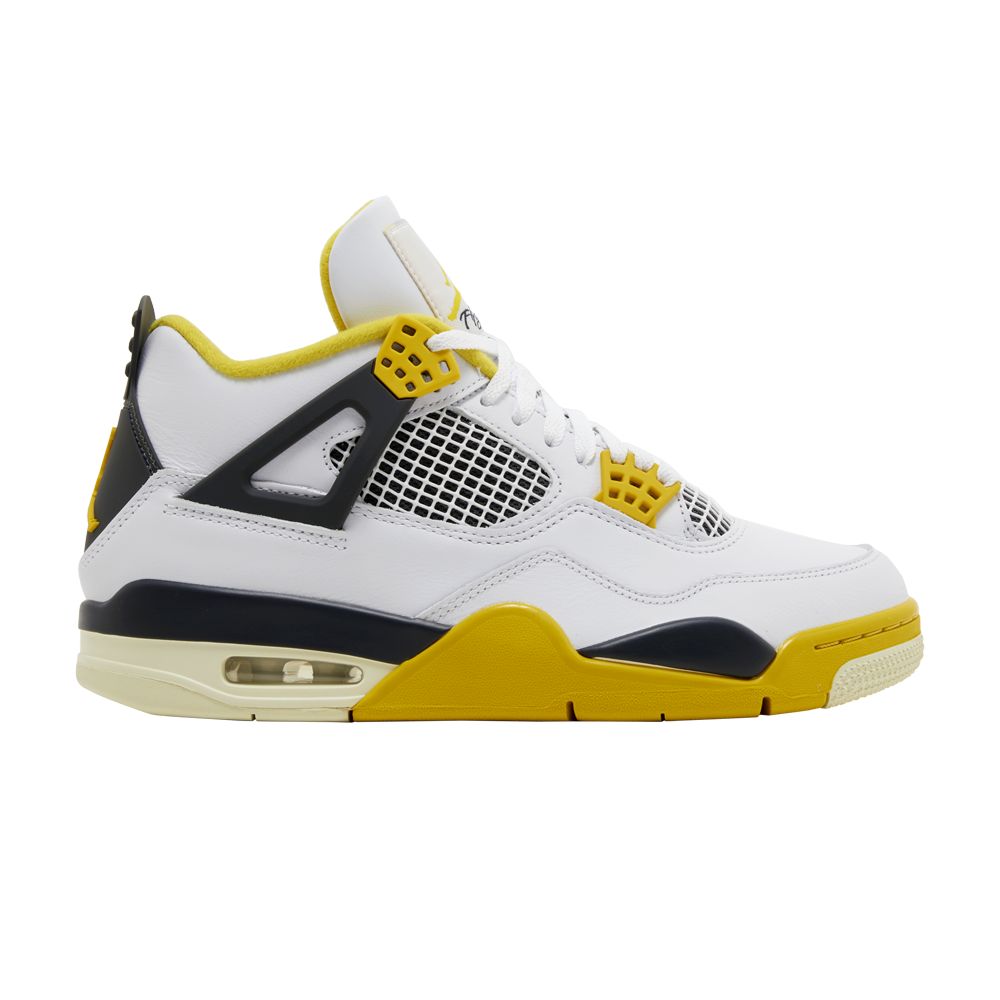 Wmns Air Jordan 4 Retro 'Vivid Sulfur' | White | Women's Size 9.5