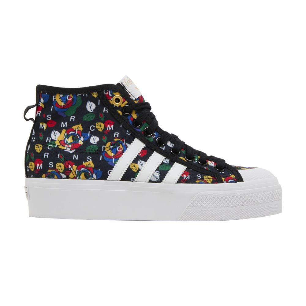 adidas Rich Mnisi x Wmns Nizza Platform Mid 'Pop-Art Roses' | Black | Women's Size 8