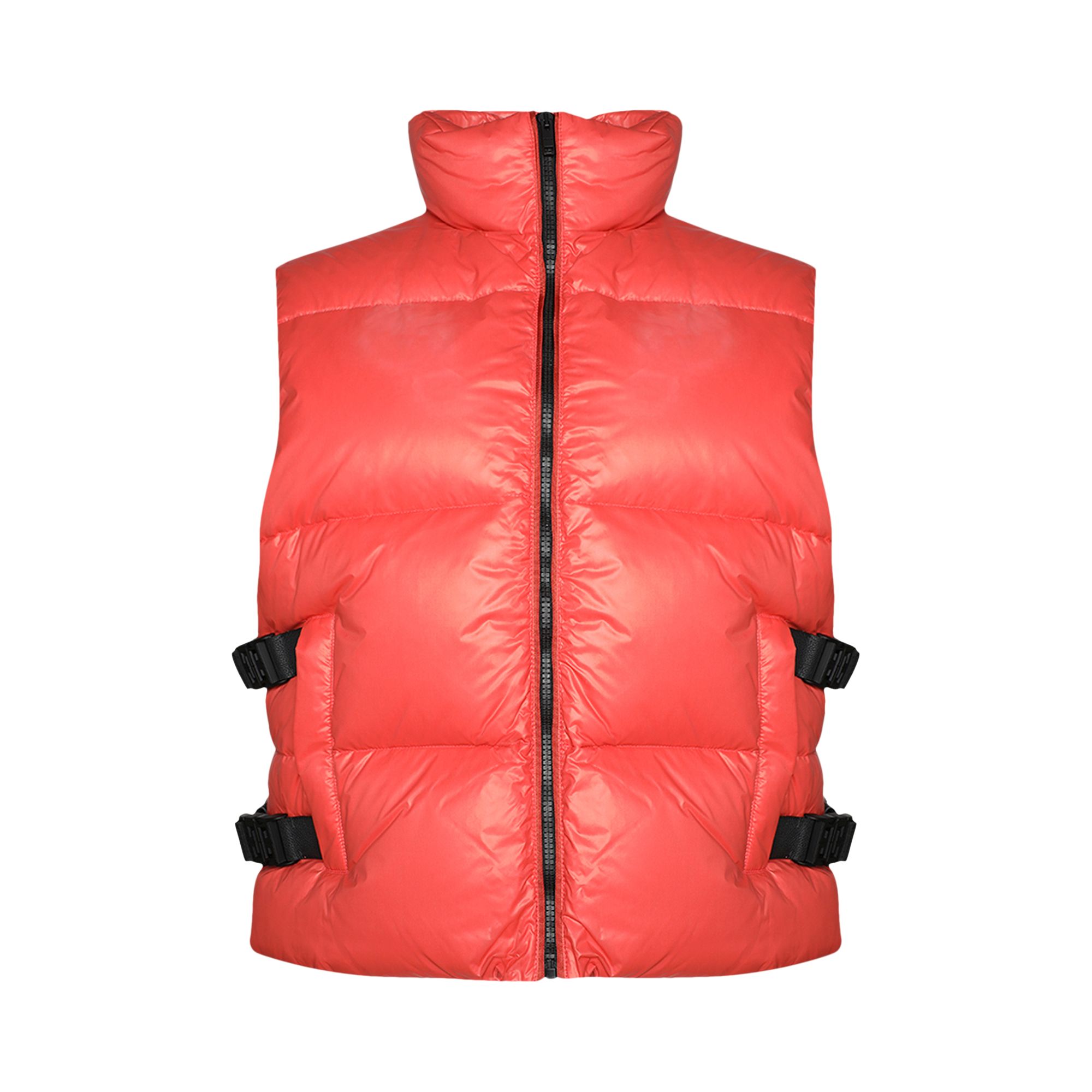 Pre-owned Givenchy Sleeveless Puffer Jacket With Buckles 'orange' | Men's Size 52