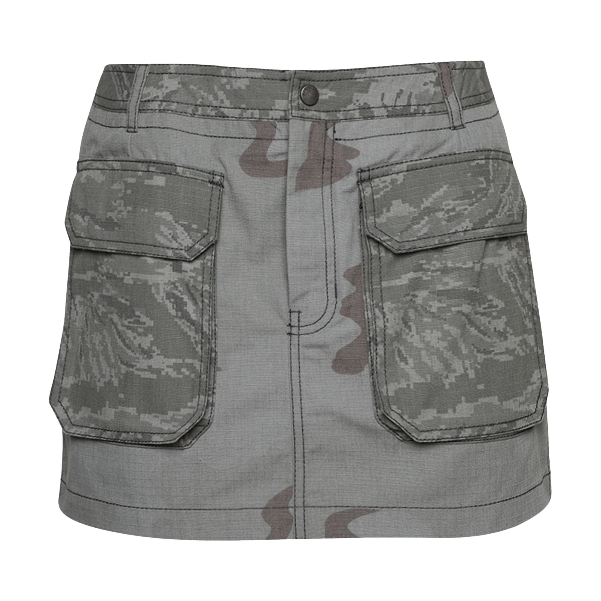 Pre-owned Marine Serre Regenerated Camo Mini Skirt 'dark Grey' | Women's Size 36