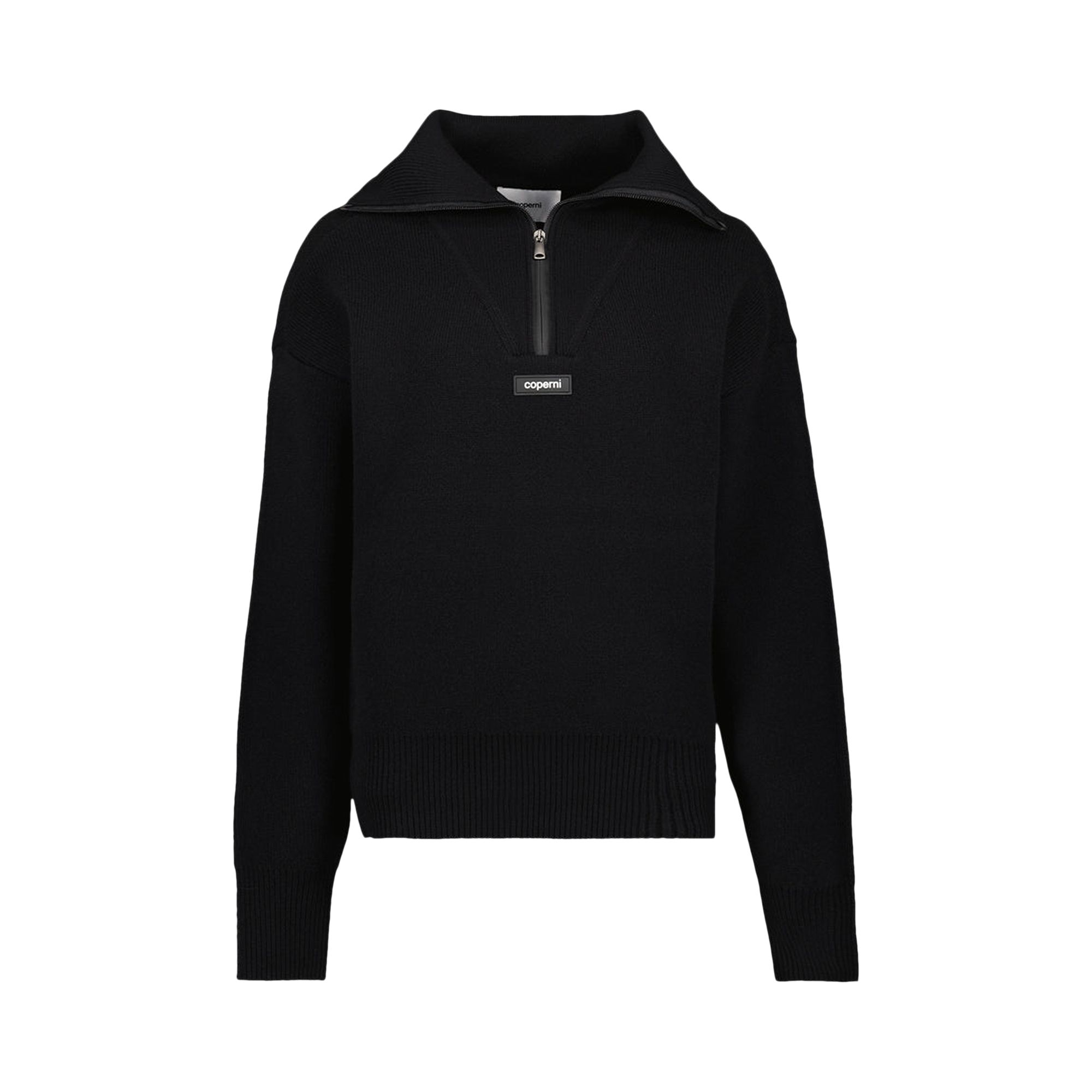 Pre-owned Coperni Half Zip Boxy Sweater 'black' | Women's Size S