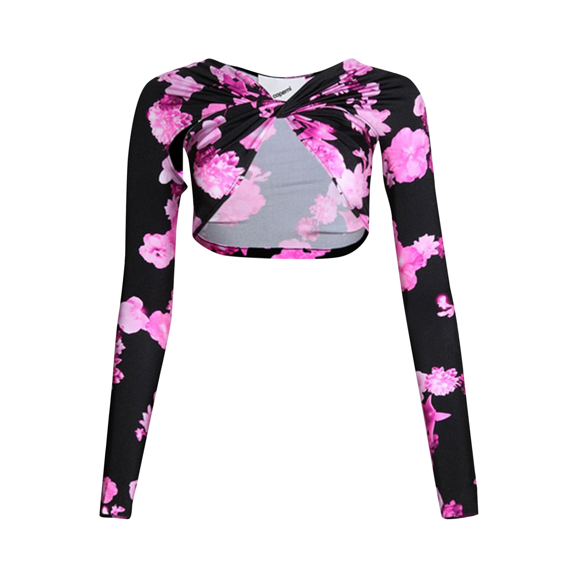 Coperni Cropped Draped Top 'Pink/Black' | Women's Size M