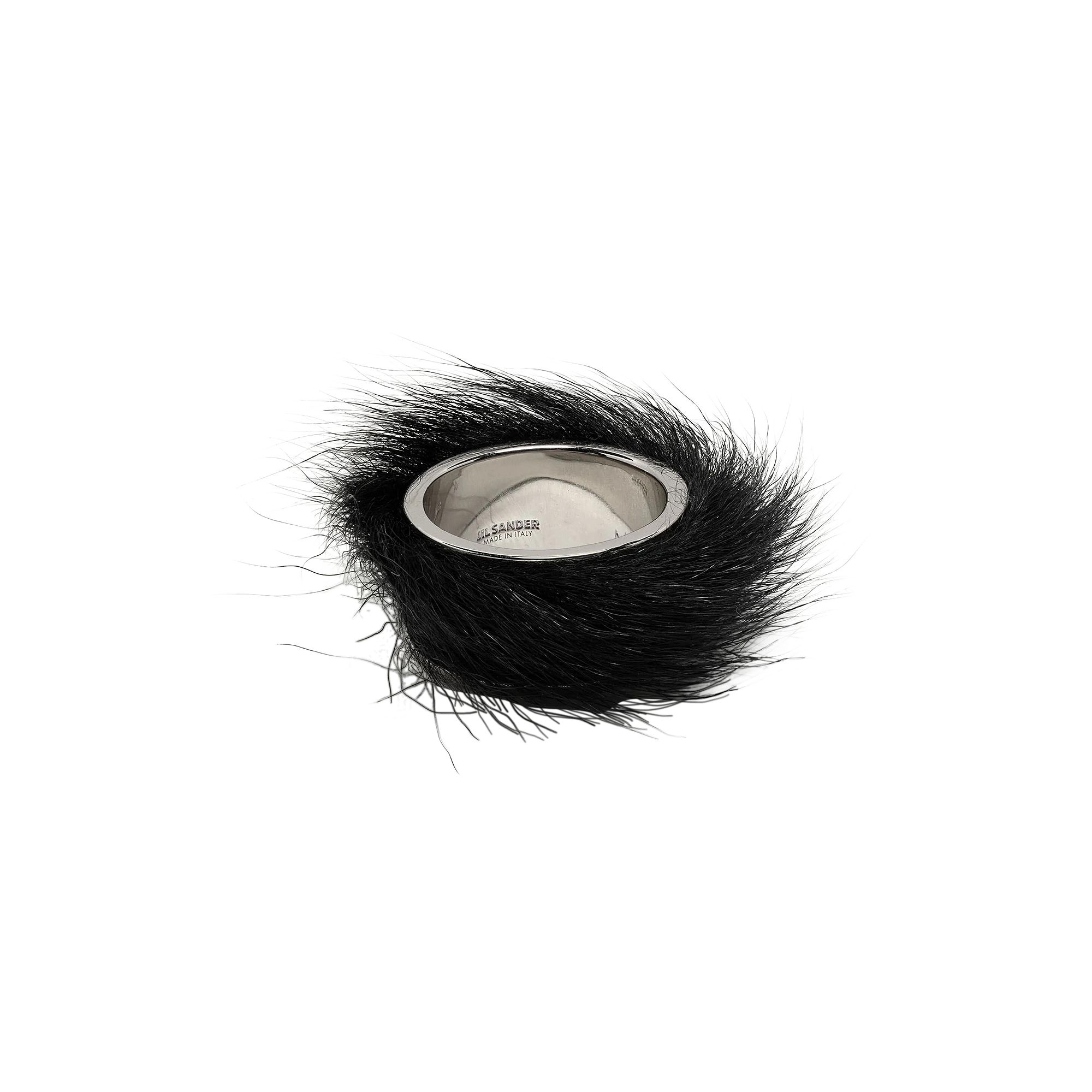 Pre-owned Jil Sander Soft Wildness Ring 'palladium/black'
