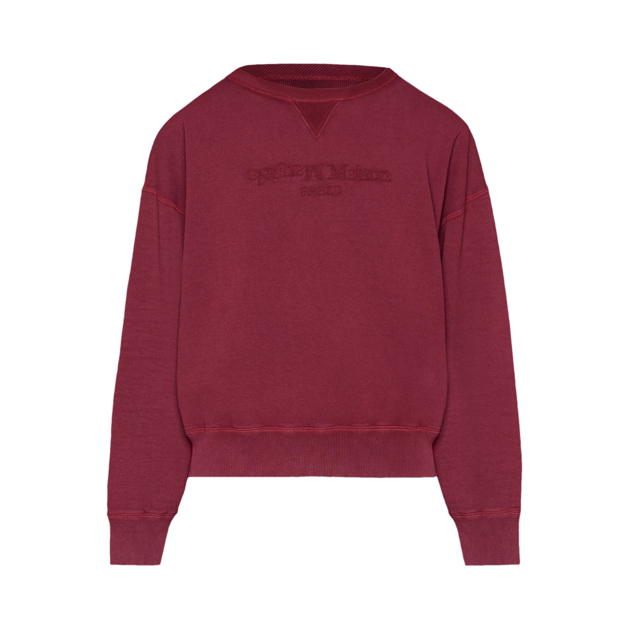 Pre-owned Maison Margiela Crewneck Sweatshirt 'bordeaux' | Red | Men's Size S