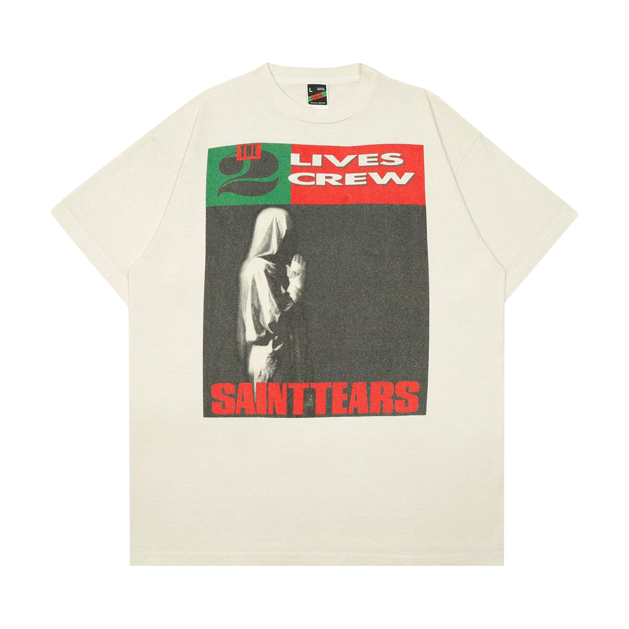 Pre-owned Saint Michael X Denim Tears Lives Crew T-shirt 'white' | Men's Size Xxl