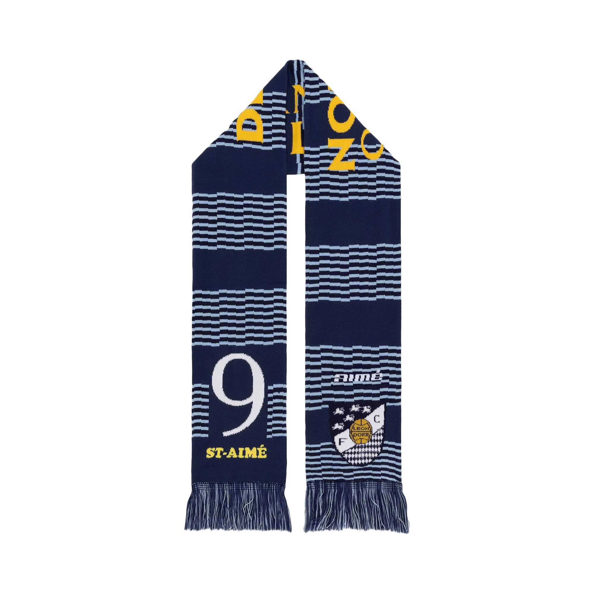 Pre-owned Aimé Leon Dore Team Leon Soccer Scarf 'navy Blazer' | Blue | Men's Size Onesize