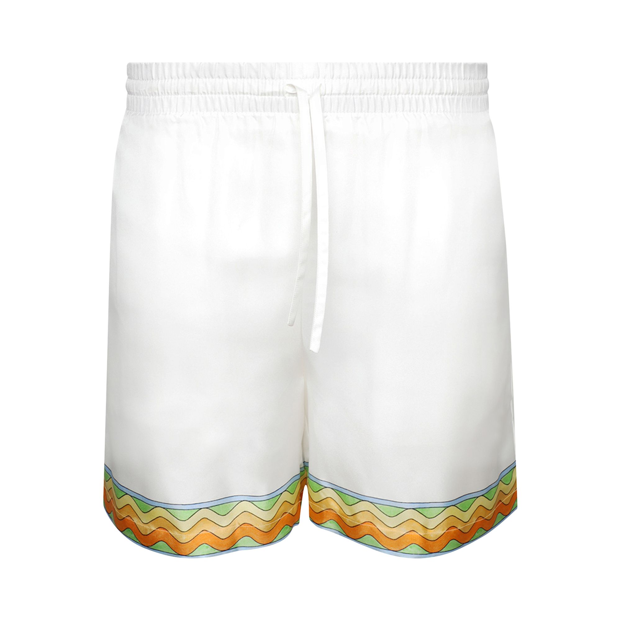 Pre-owned Casablanca Afro Cubism Tennis Club Silk Shorts 'white' | Men's Size Xxl