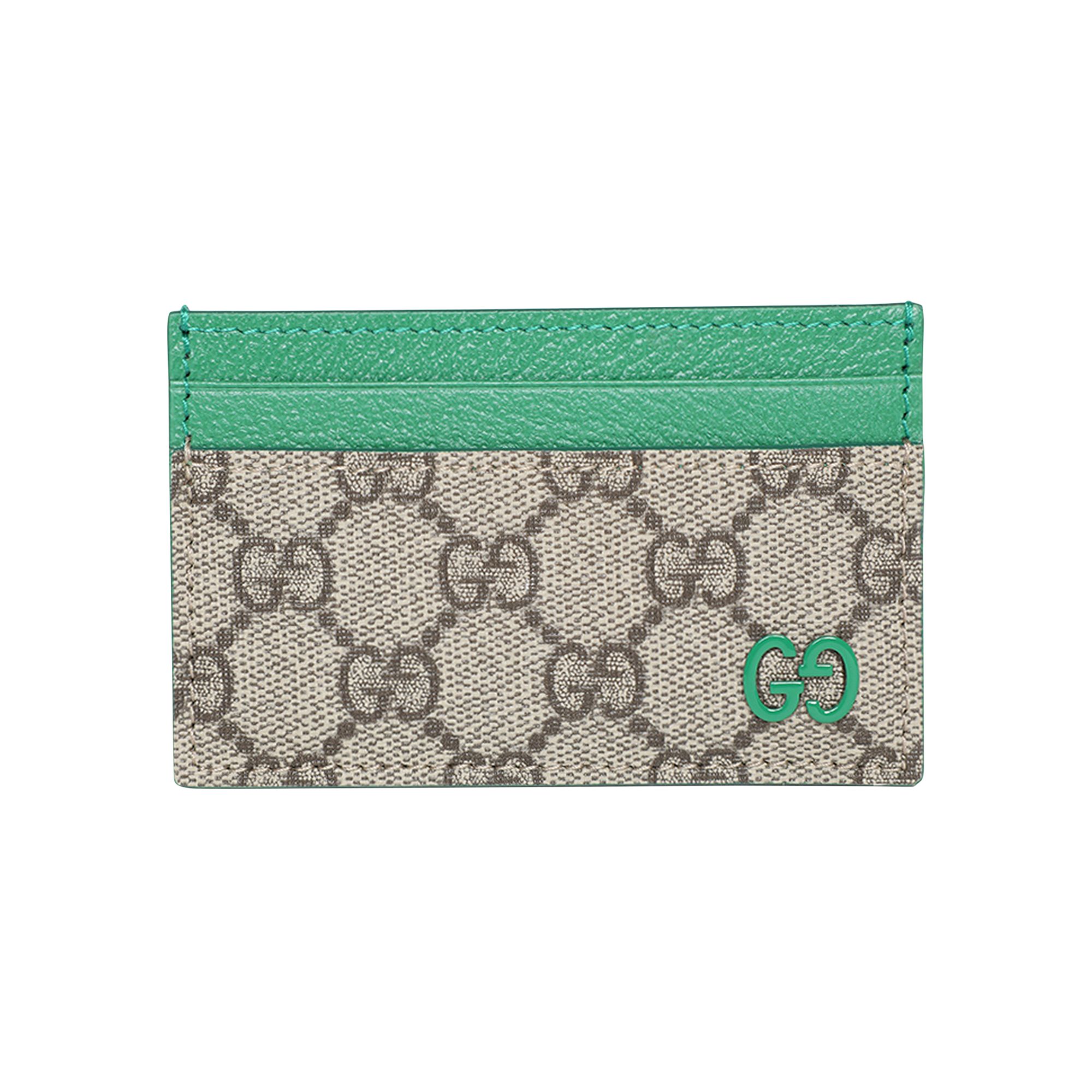 Pre-owned Gucci Monogram Card Holder 'beige/ebony/shamar' | Tan | Men's Size Onesize In Brown