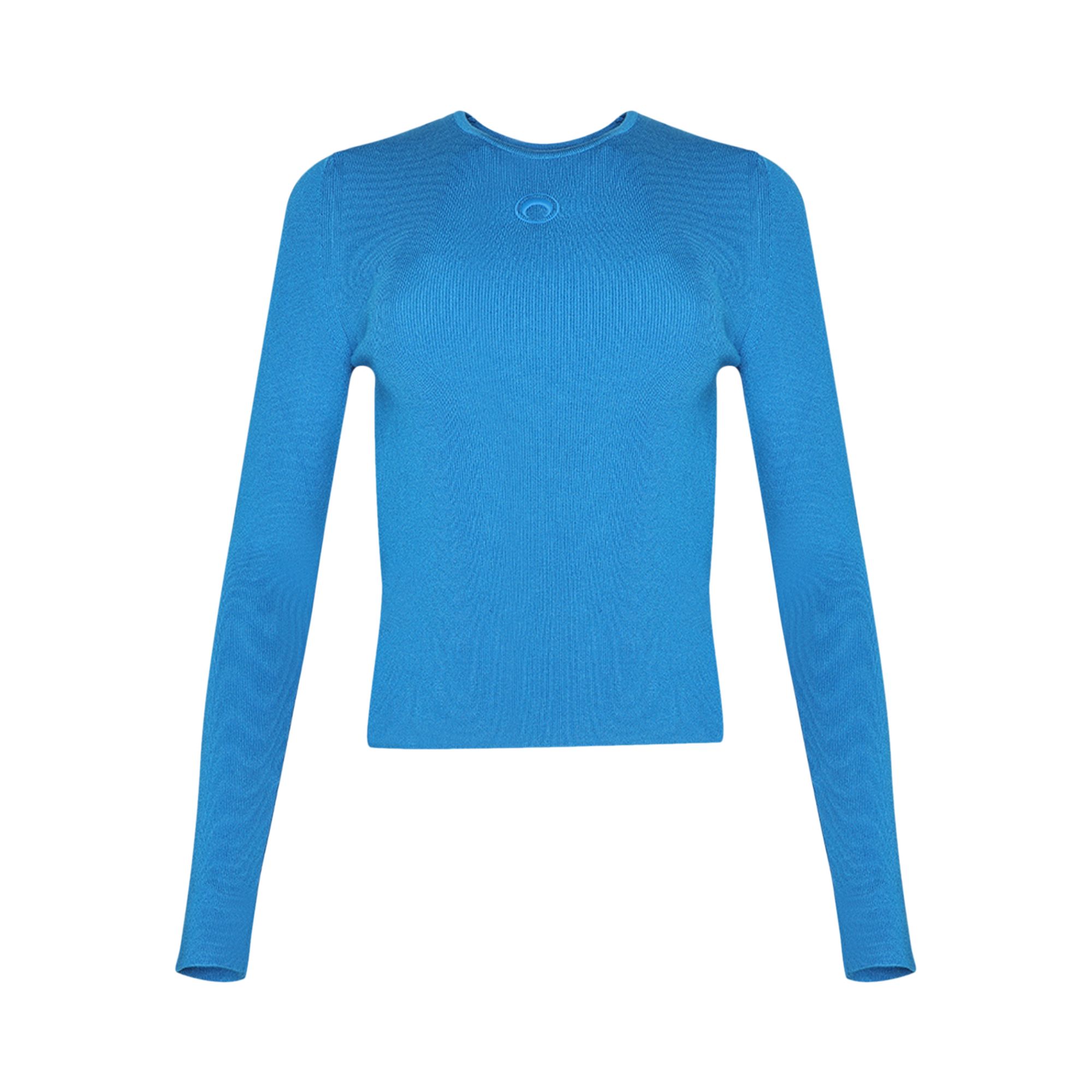 Marine Serre Core Knit Open Back Pullover 'Blue' | Women's Size M