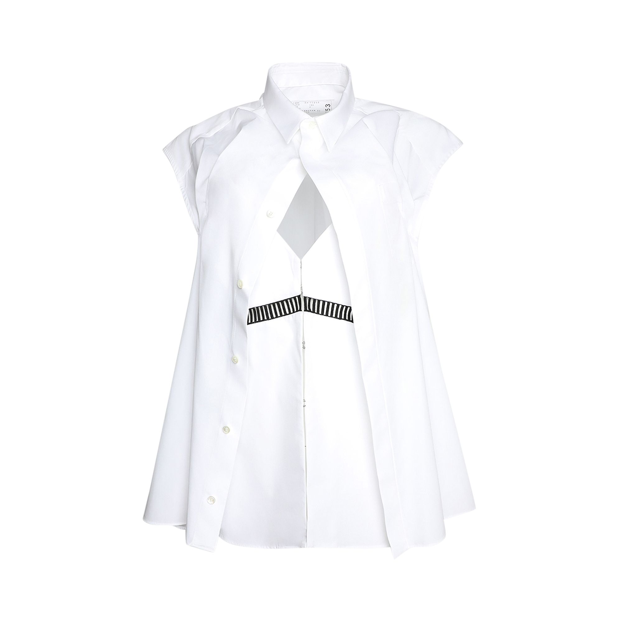 Pre-owned Sacai Poplin Shirt 'off White' | Women's Size 2