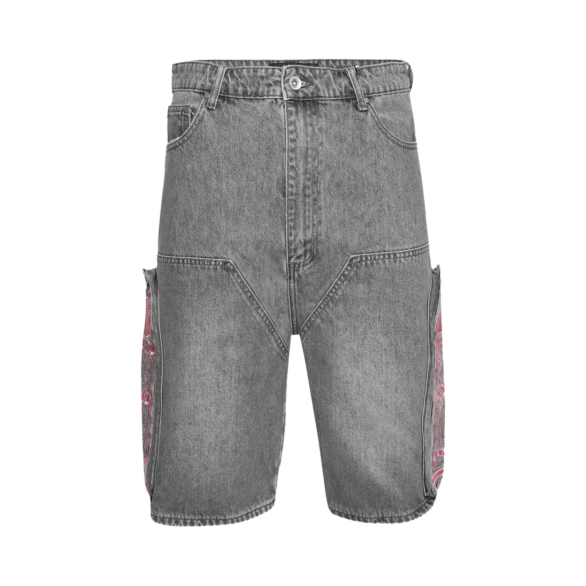 Pre-owned Who Decides War Side Embroidery Mid Len Short 'vintage Grey' | Men's Size 32 In Gray