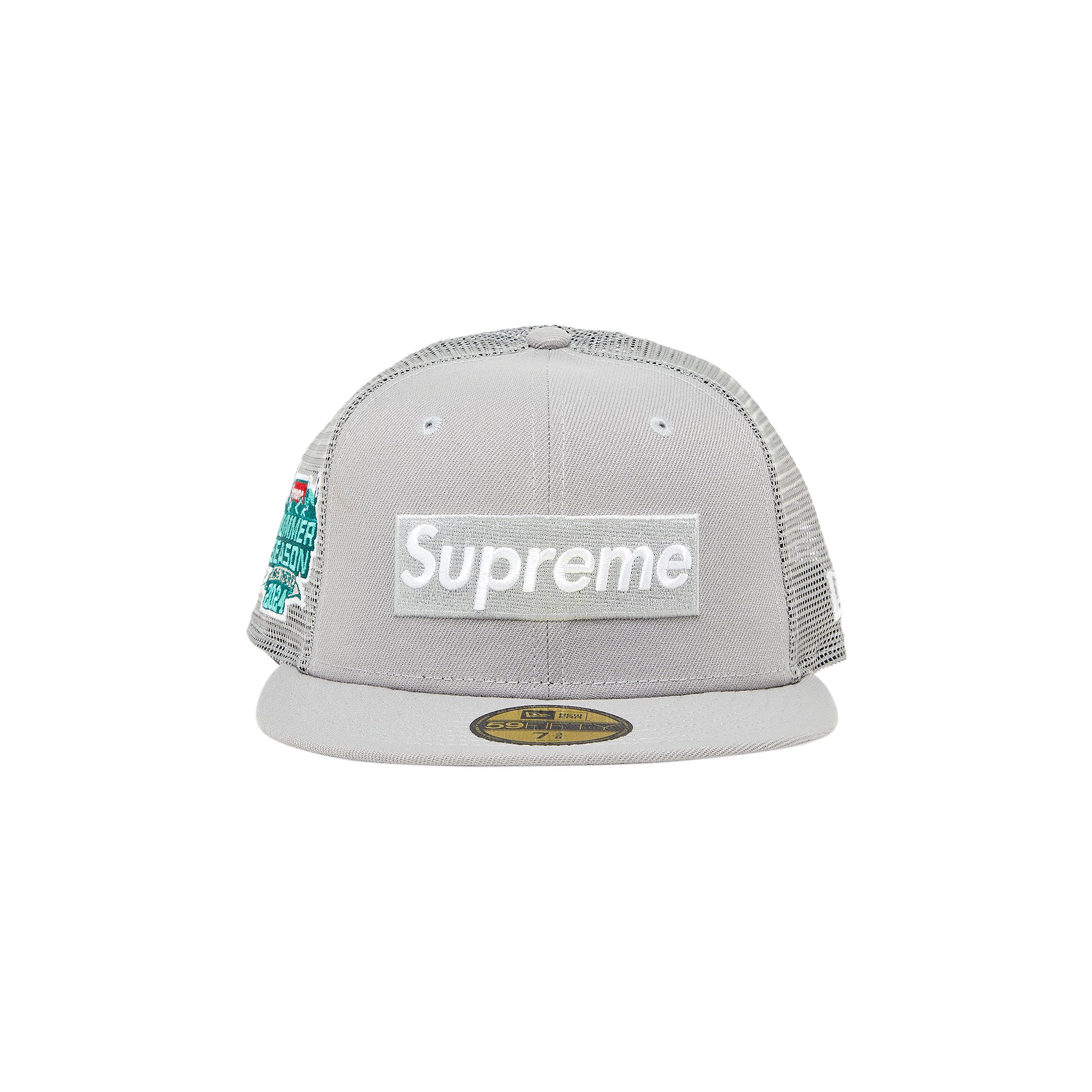 SUPREME SUPREME BOX LOGO MESH BACK NEW ERA 'GREY'