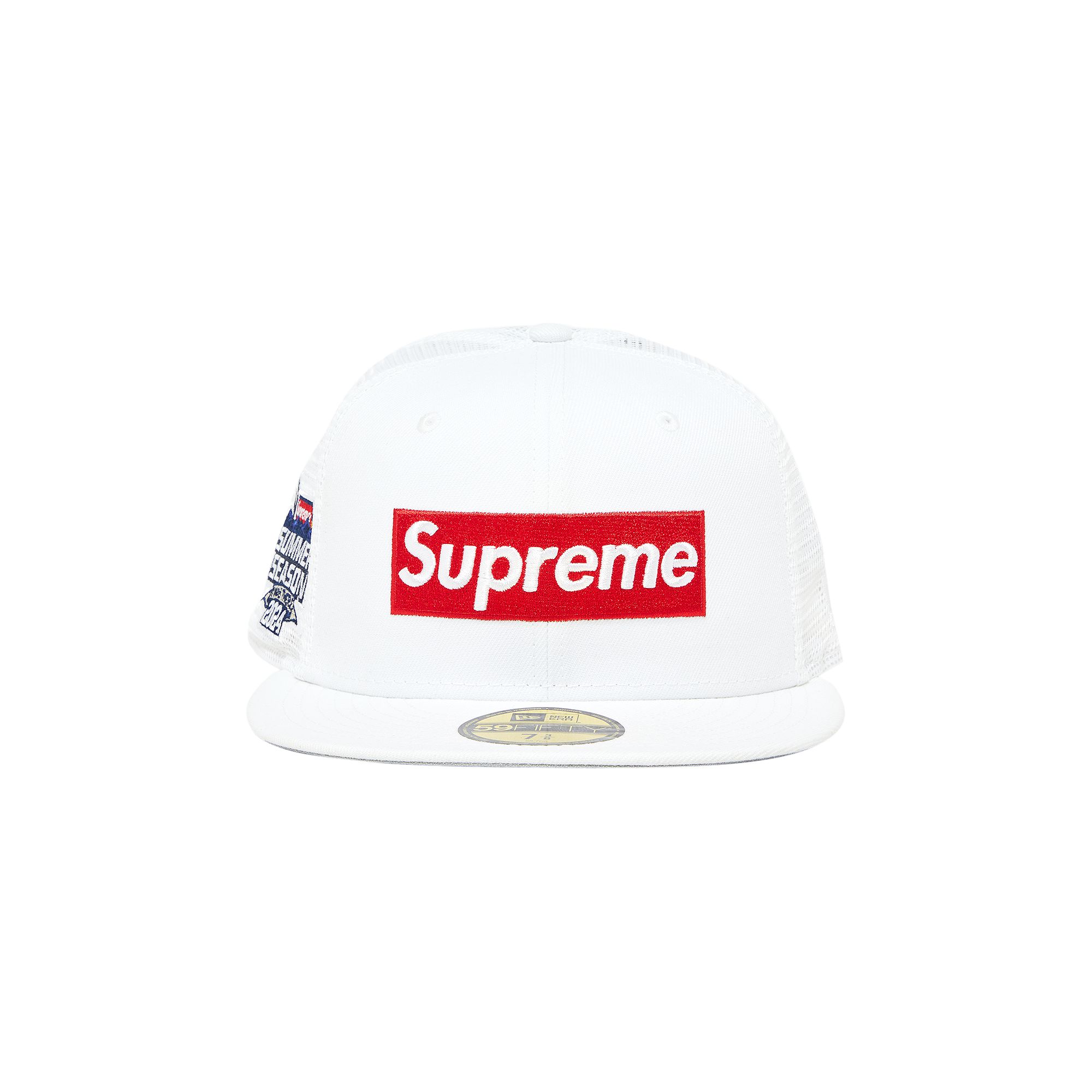 SUPREME SUPREME BOX LOGO MESH BACK NEW ERA 'WHITE'