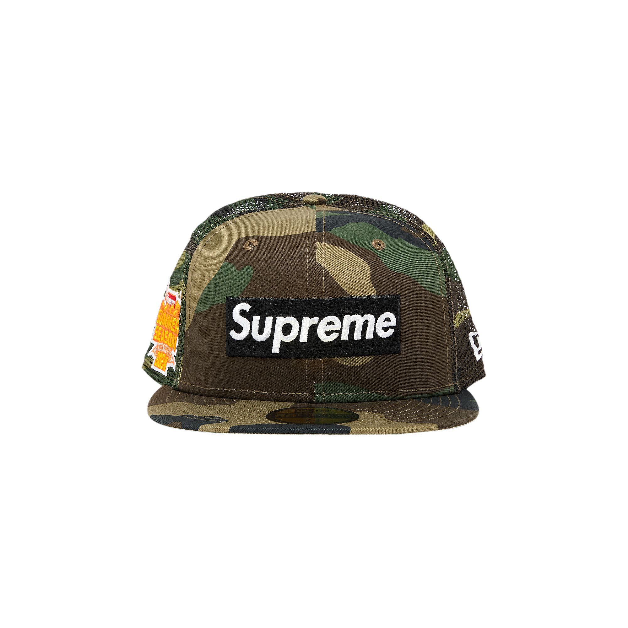 SUPREME SUPREME BOX LOGO MESH BACK NEW ERA 'WOODLAND CAMO'