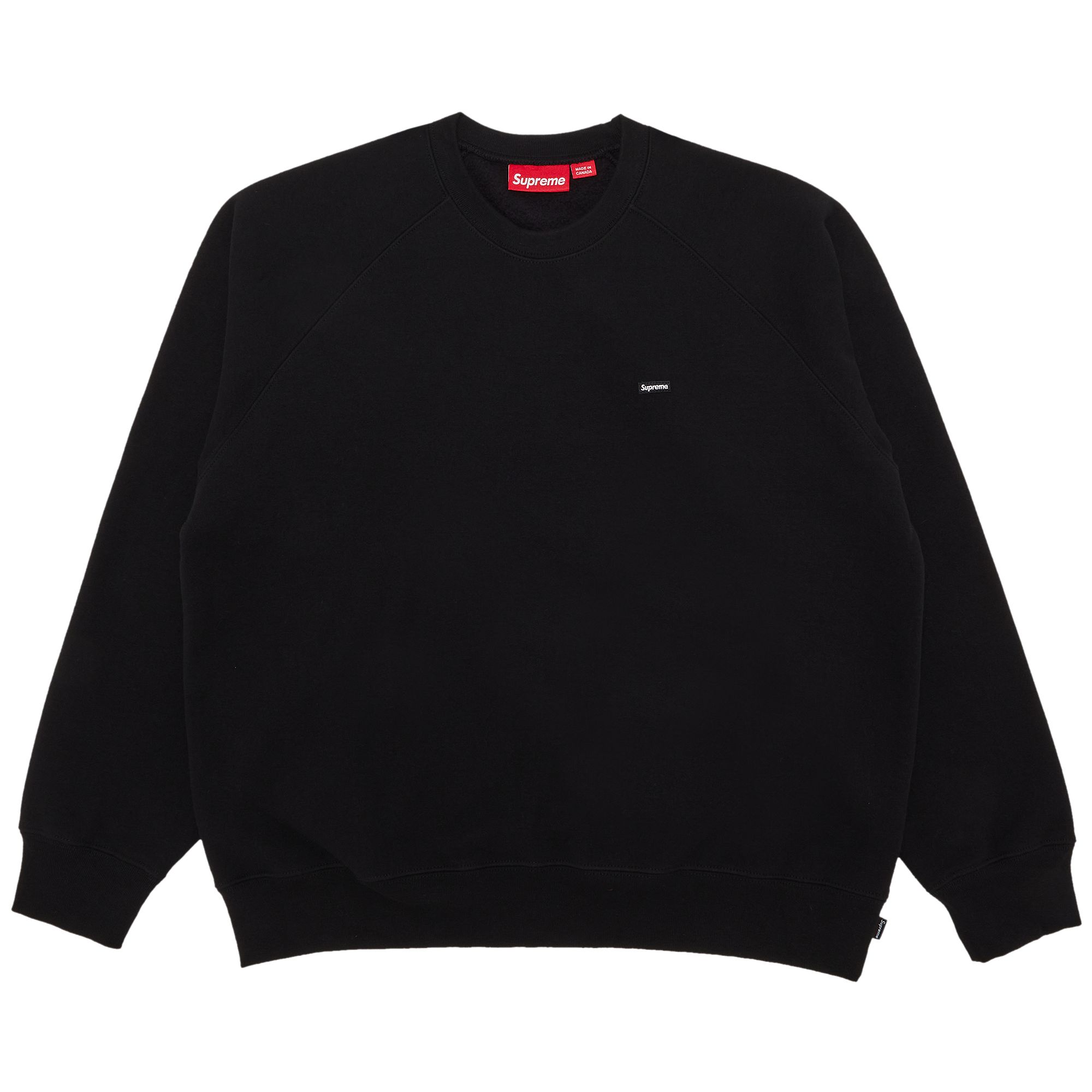 SUPREME SUPREME SMALL BOX RAGLAN CREWNECK 'BLACK'