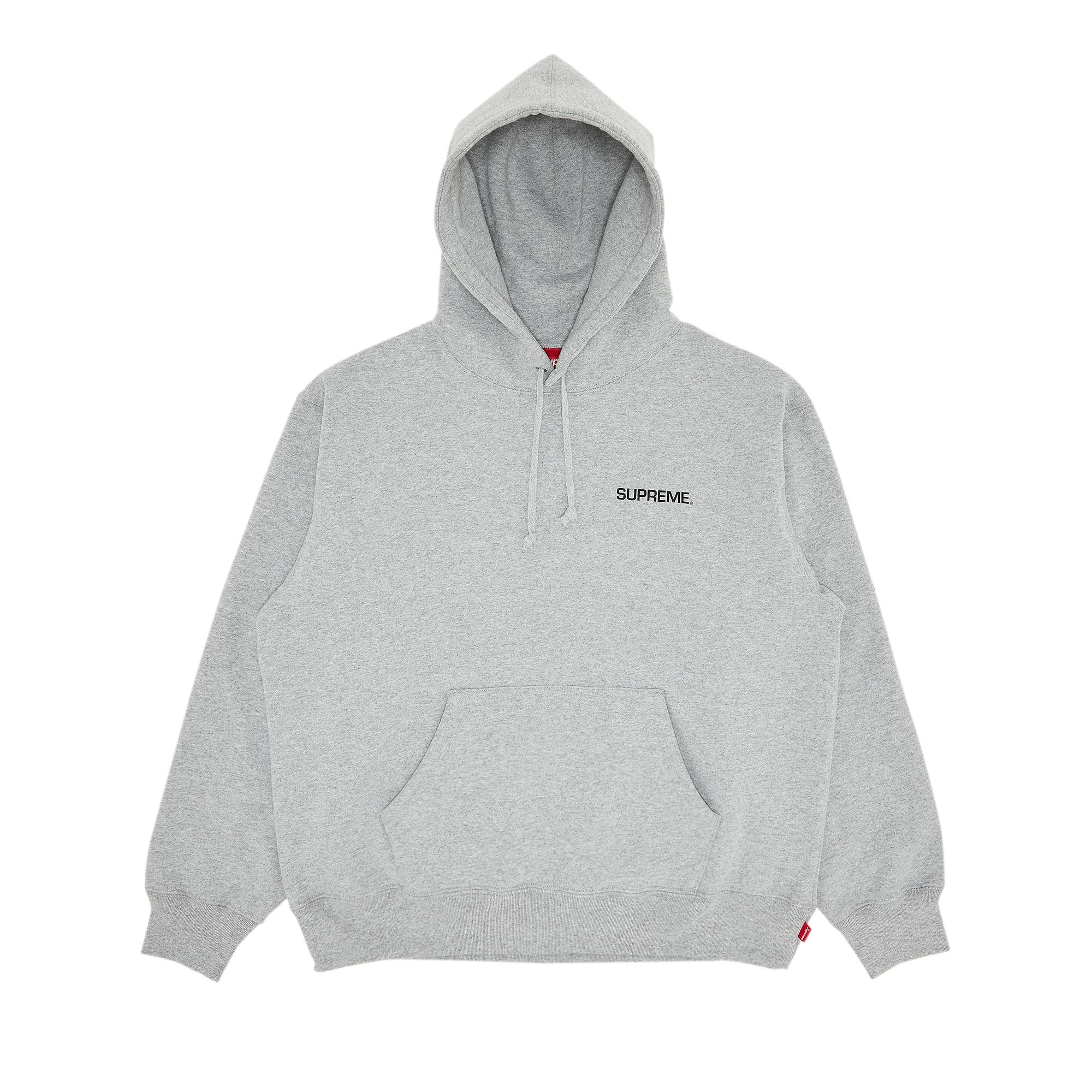 SUPREME SUPREME IMMORTAL HOODED SWEATSHIRT 'HEATHER GREY'