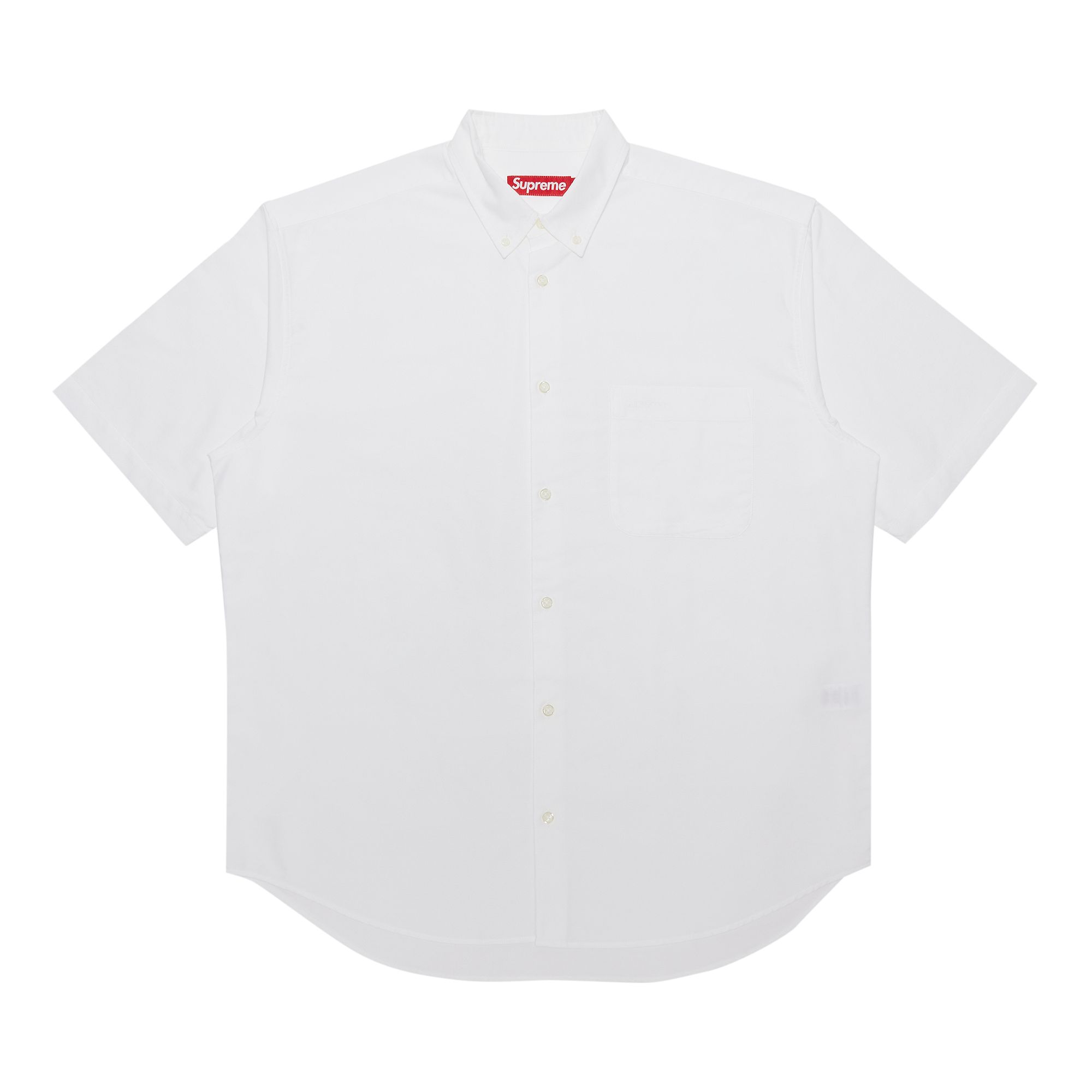 Pre-owned Supreme Loose Fit Short-sleeve Oxford Shirt 'white' | Men's Size M