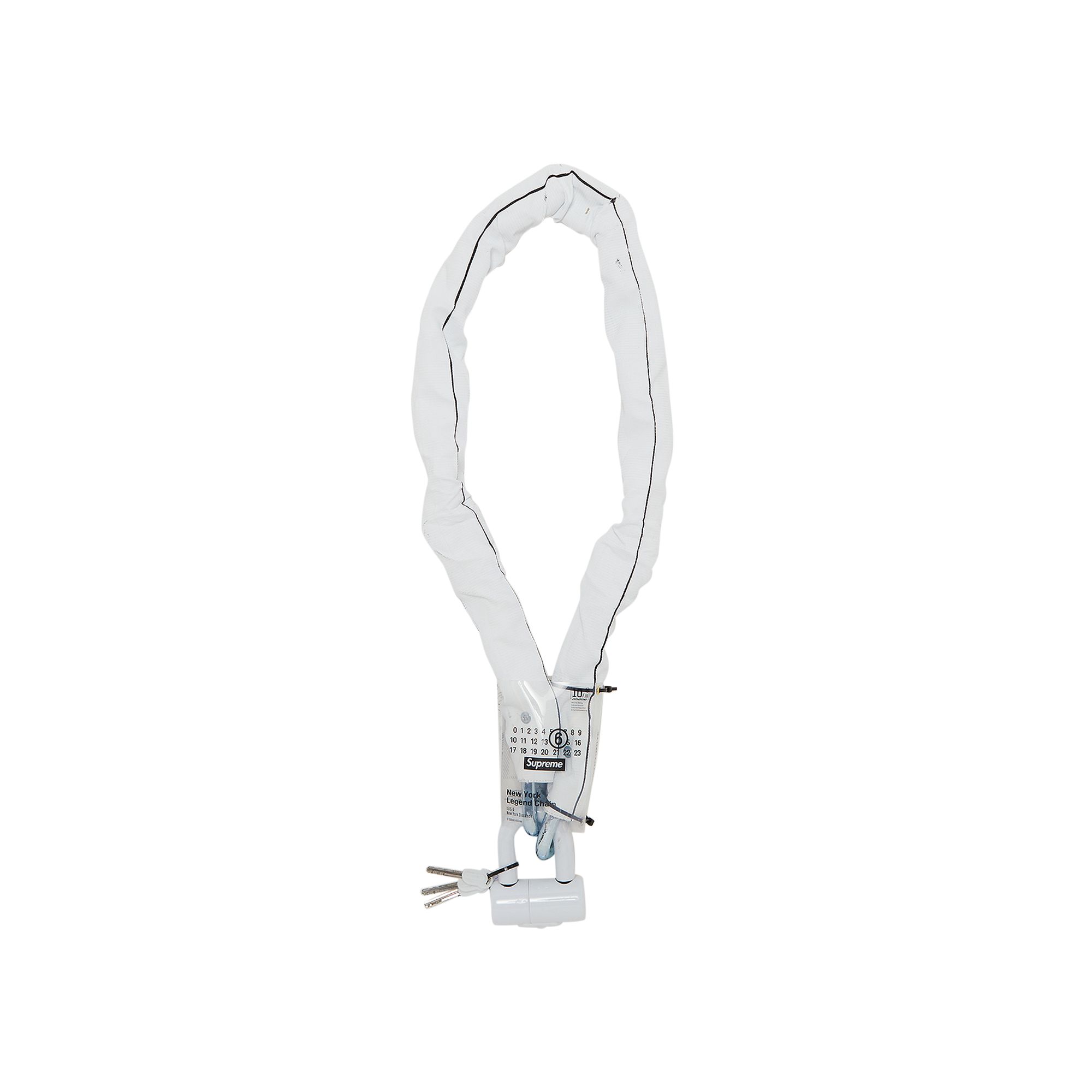 Supreme x MM6 Maison Margiela Kryptonite Chain + Disc Lock 'White' | Men's Size Onesize