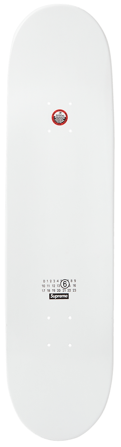 スケートボード Supreme x MM6 Maison Margiela White Supreme MM6 Maison Margiela Skateboard Deck White - SS24 - US