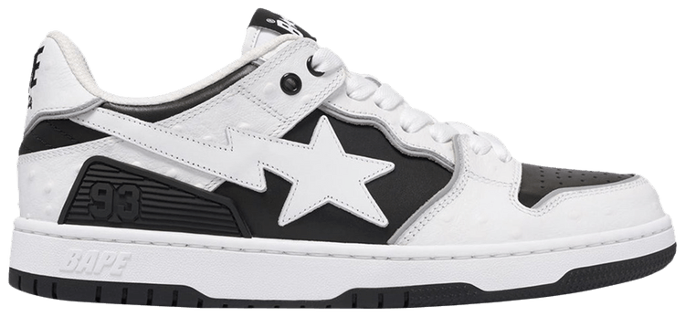 Sk8 Sta 1 Faux Ostrich Leather Pack   Black