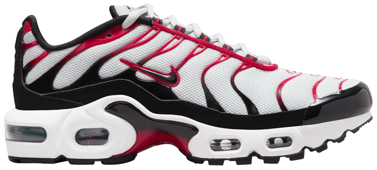 Size 3.5 Air Max Plus GS Pure Platinum University Red