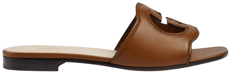 Gucci Wmns Interlocking G Cut Out Slide Sandal Cuir